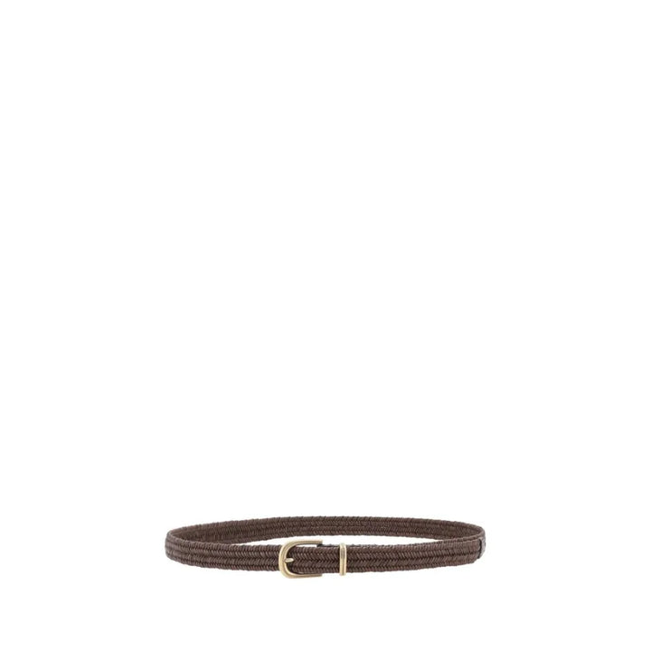 Brunello Cucinelli Brown Calf Leather Bos Taurus Regular Belt