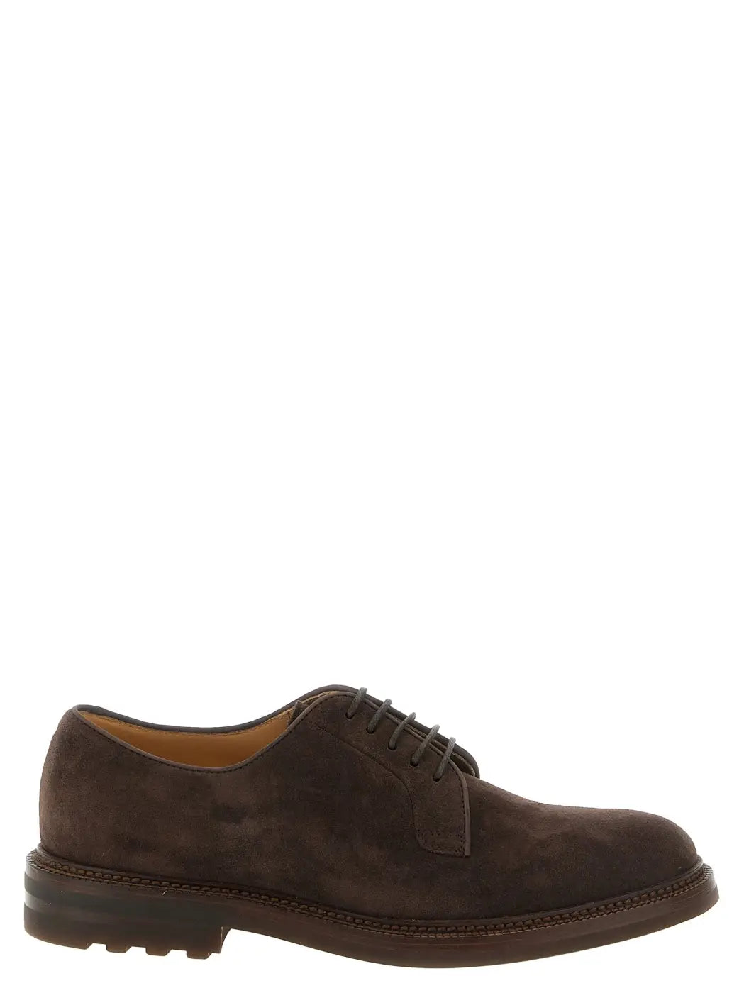 Brunello Cucinelli Brown Calfskin Oxfords and Derbies