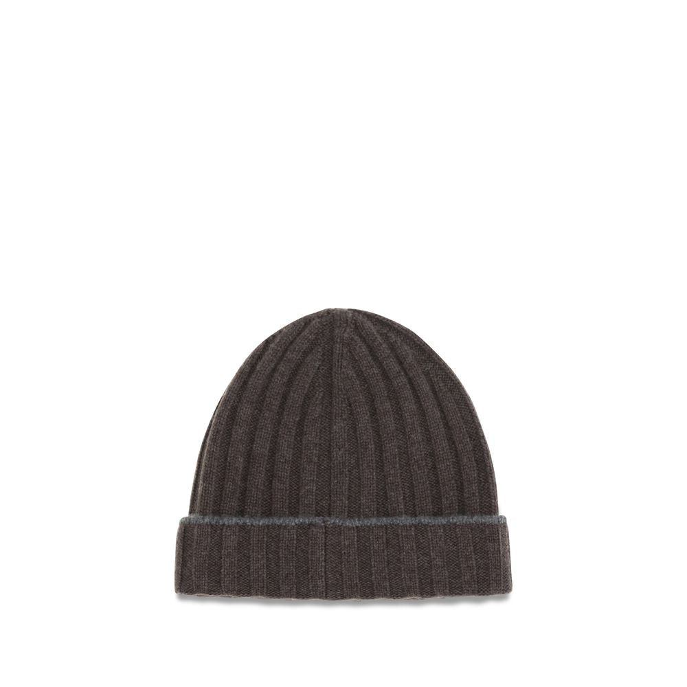 Brunello Cucinelli Brown Cashmere Beanie