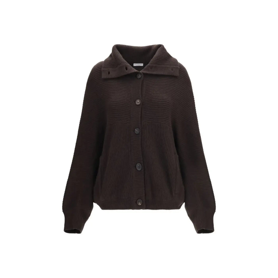 Brunello Cucinelli Brown Cashmere Cardigan