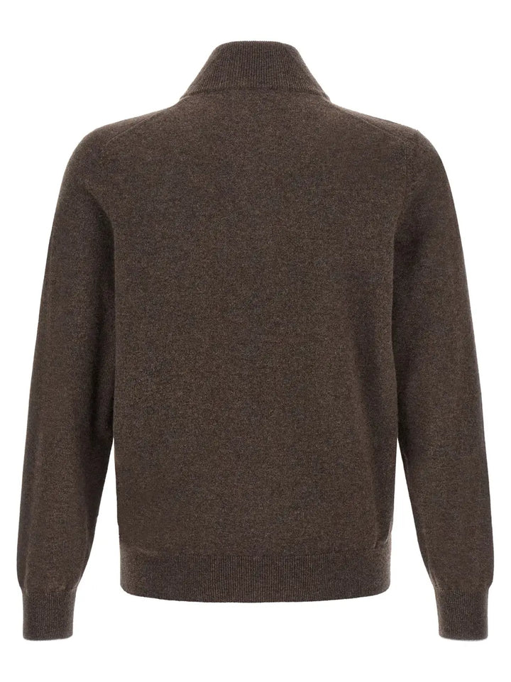 Brunello Cucinelli Brown Cashmere Cardigan