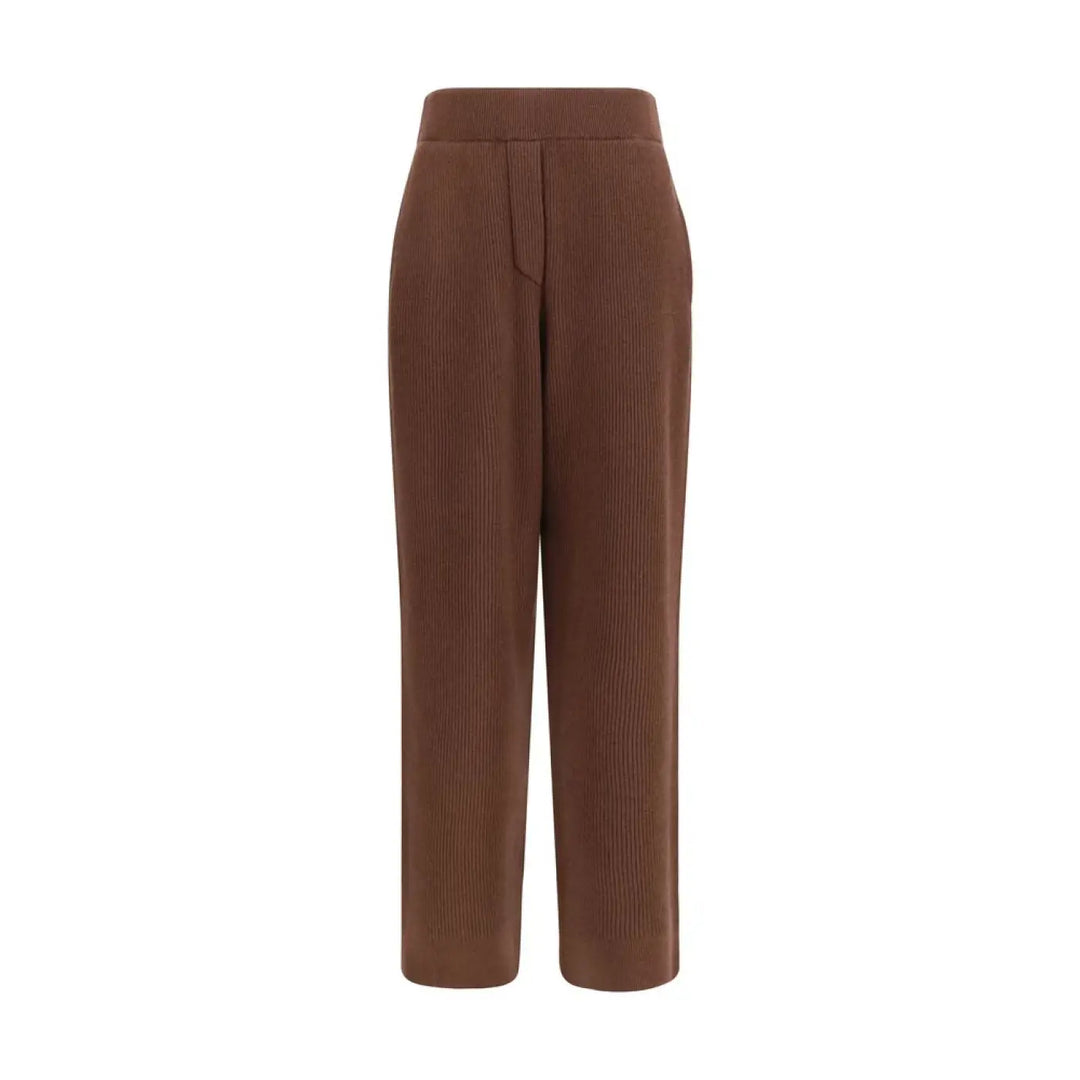 Brunello Cucinelli Brown Cashmere Casual Pants