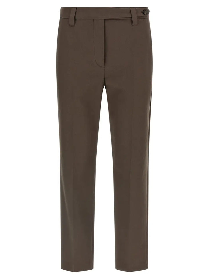Brunello Cucinelli Brown Cotton Casual Pants