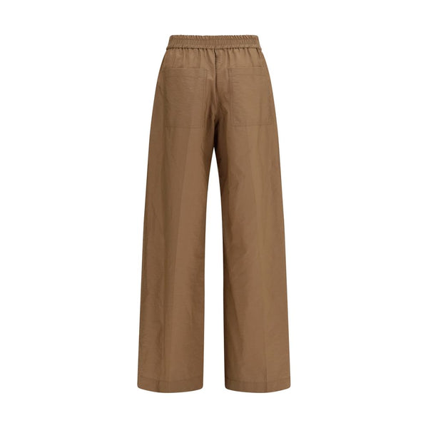 Brunello Cucinelli Brown Cotton Casual Pants