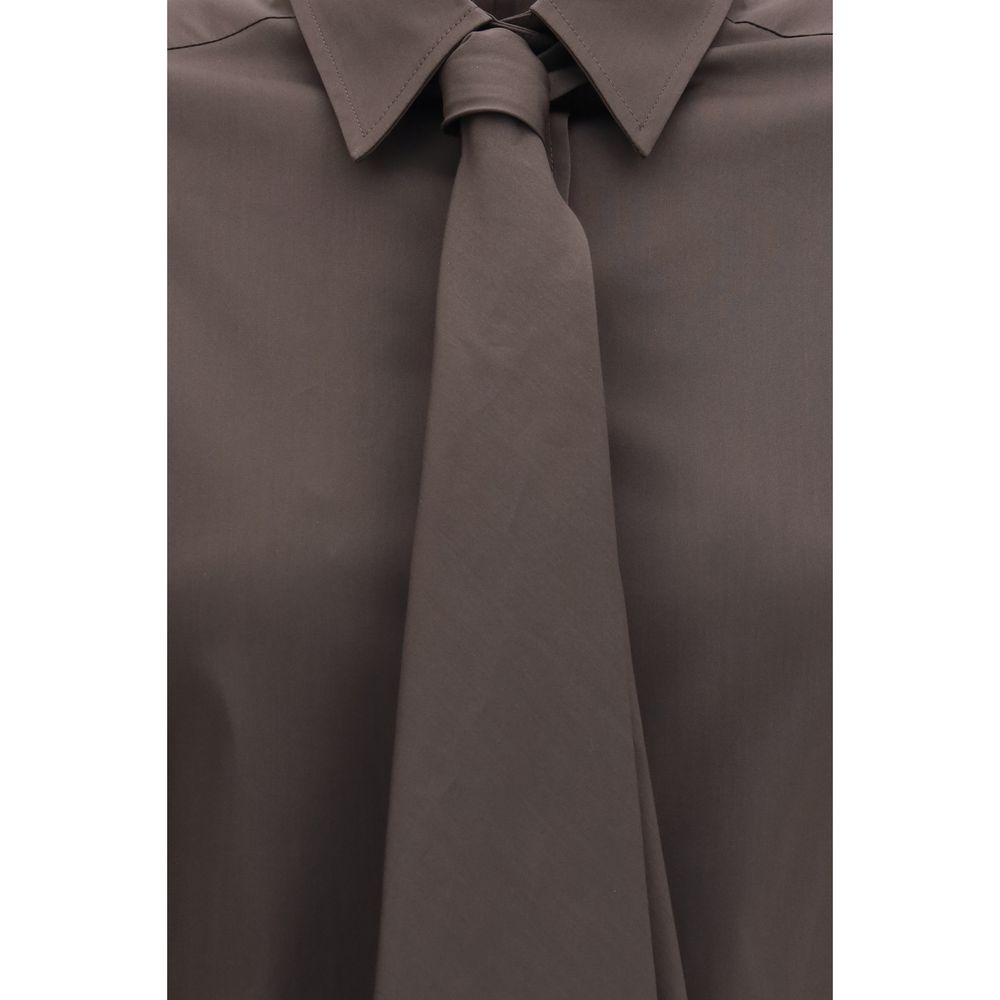 Brunello Cucinelli Shirts - Brown Cotton Dress Shirt