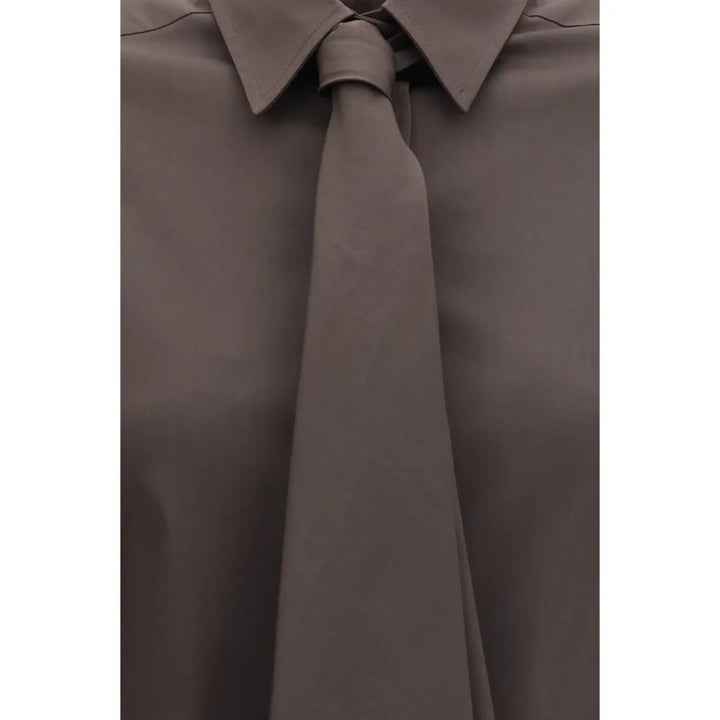 Brunello Cucinelli Brown Cotton Dress Shirt