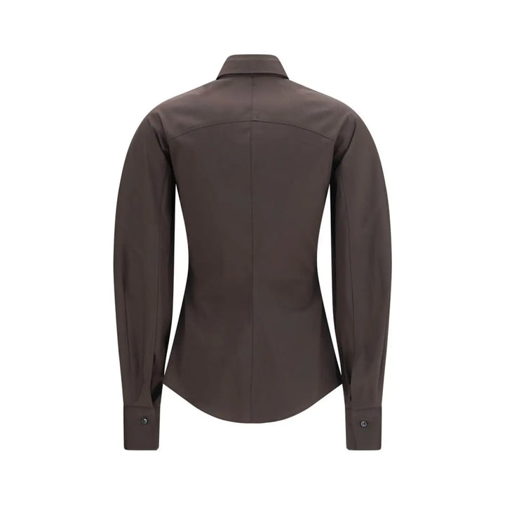 Brunello Cucinelli Brown Cotton Dress Shirt