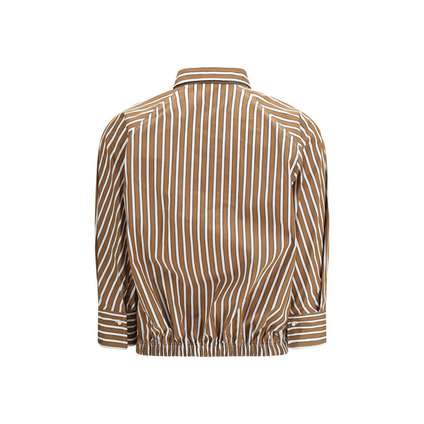 Brunello Cucinelli Shirts - Brown Cotton Shirt