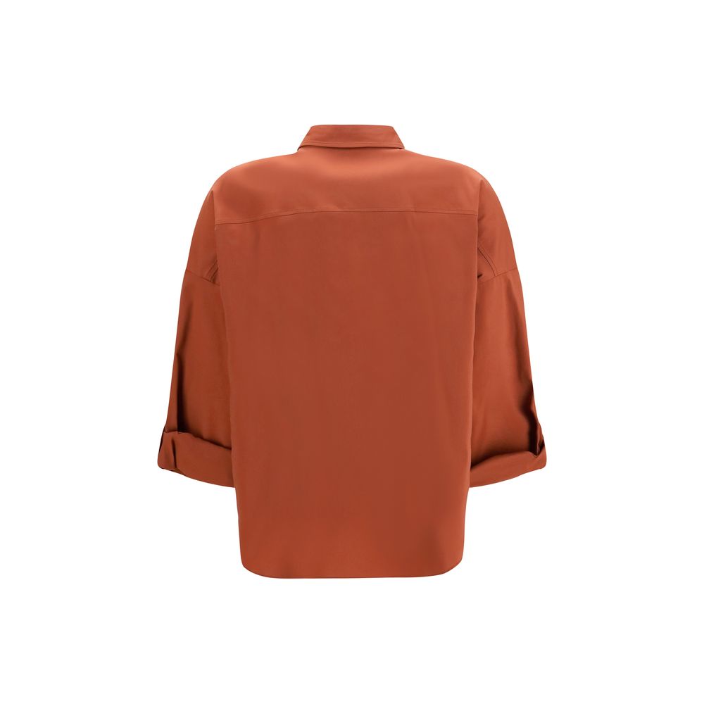 Brunello Cucinelli Shirts - Brown Cotton Shirt