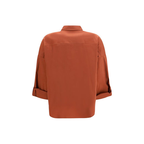 Brunello Cucinelli Shirts - Brown Cotton Shirt