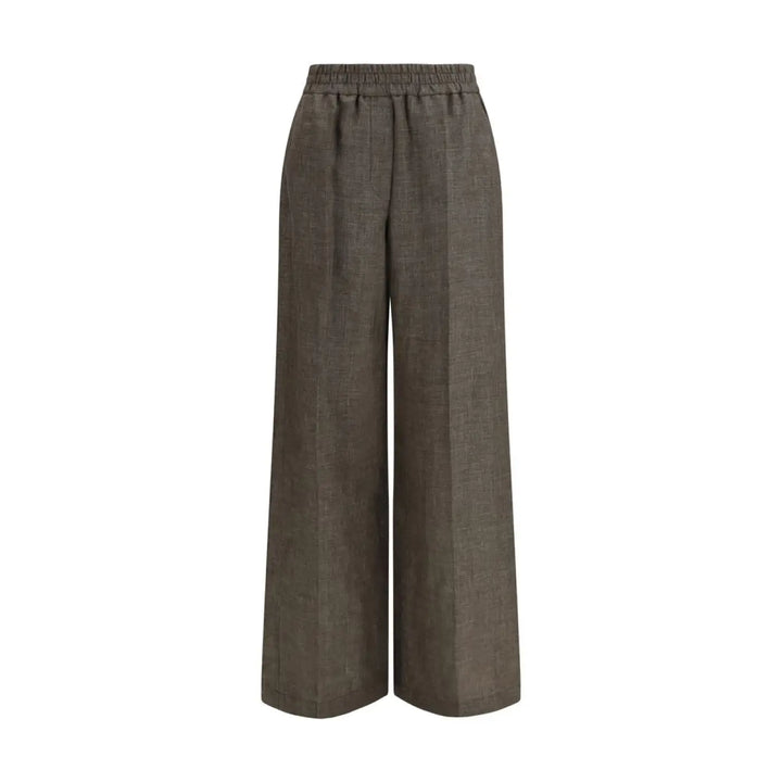Brunello Cucinelli Brown Linen Casual Pants