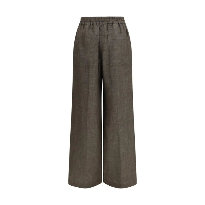 Brunello Cucinelli Brown Linen Casual Pants