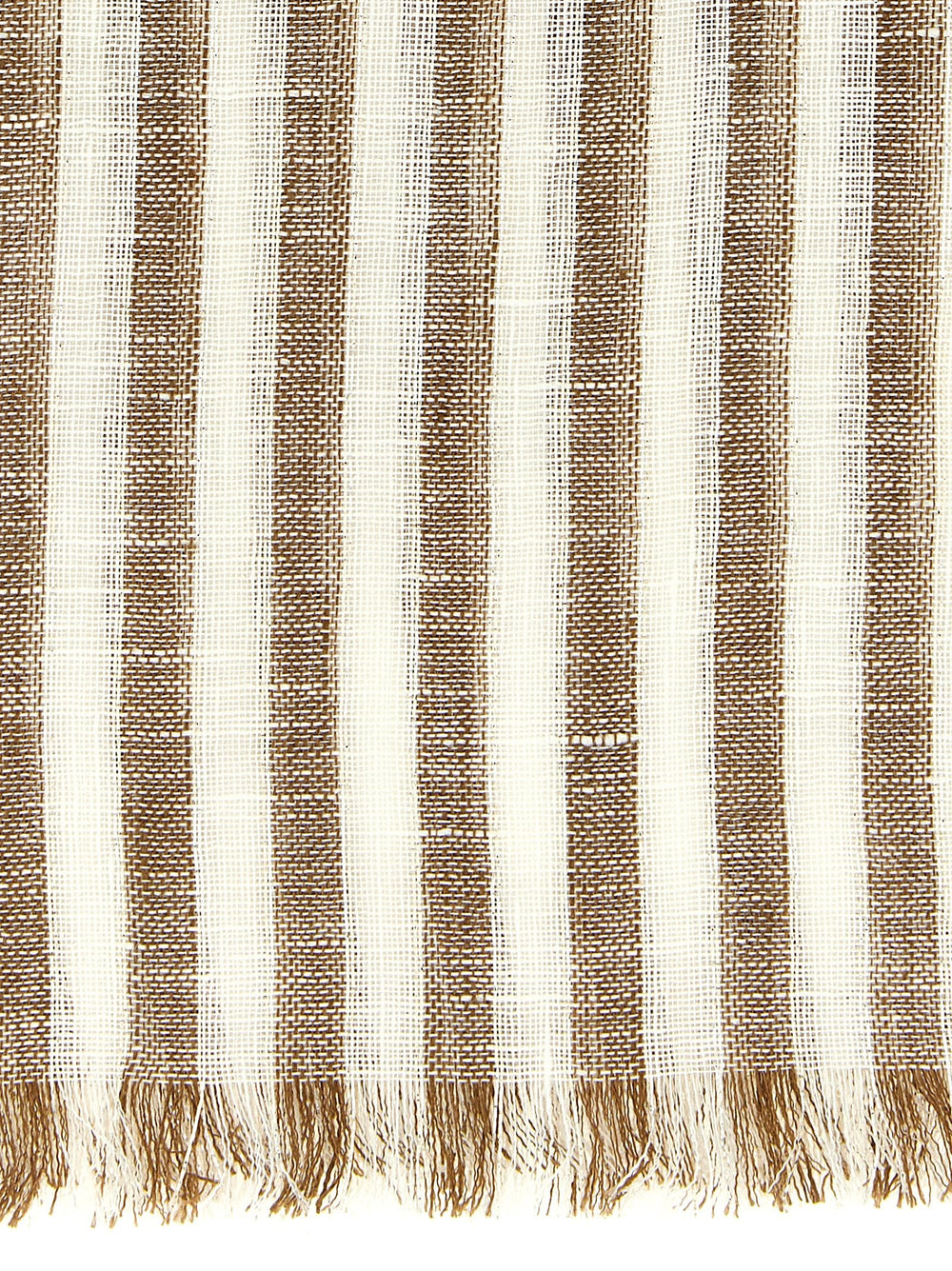 Brunello Cucinelli Brown Linen Scarf