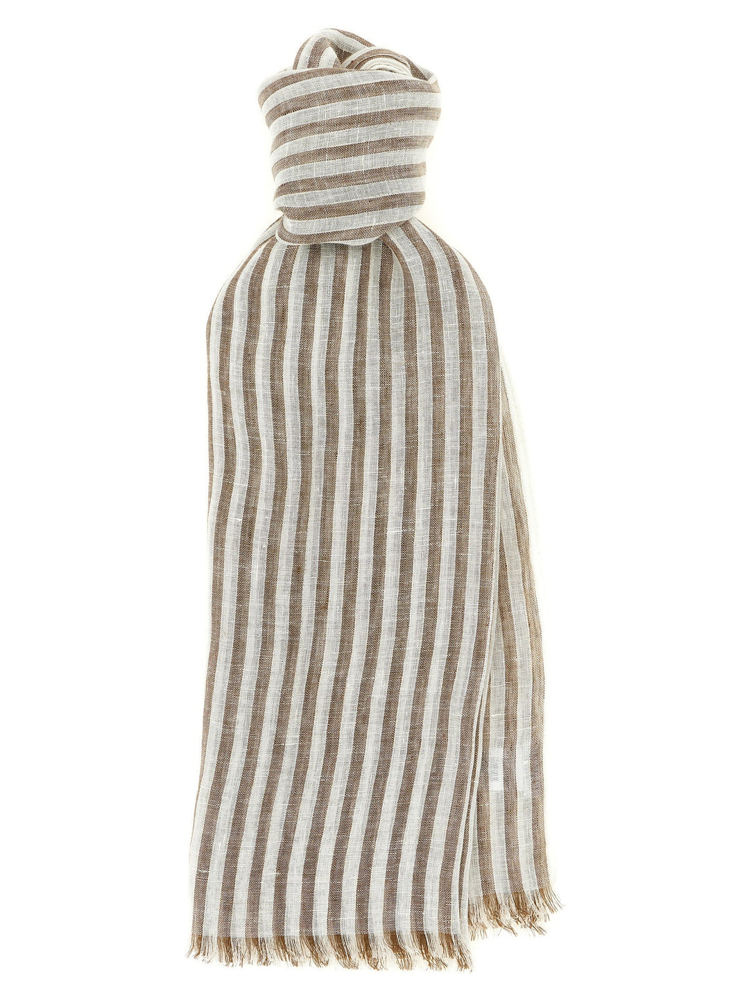 Brunello Cucinelli Brown Linen Scarf