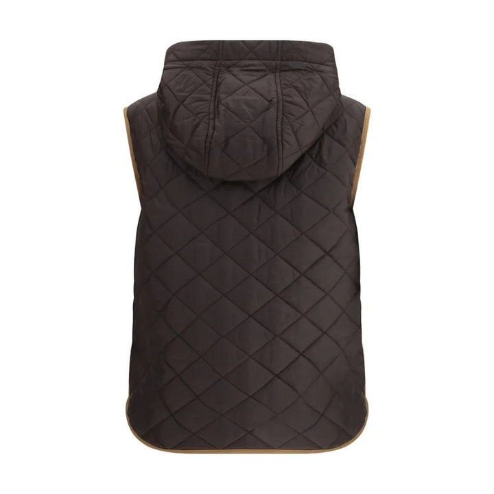 Brunello Cucinelli Brown Nylon Sleveless Jacket