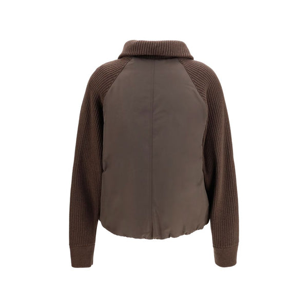 Brunello Cucinelli Puffer Jackets - Brown Polyester Full-Length Jacket