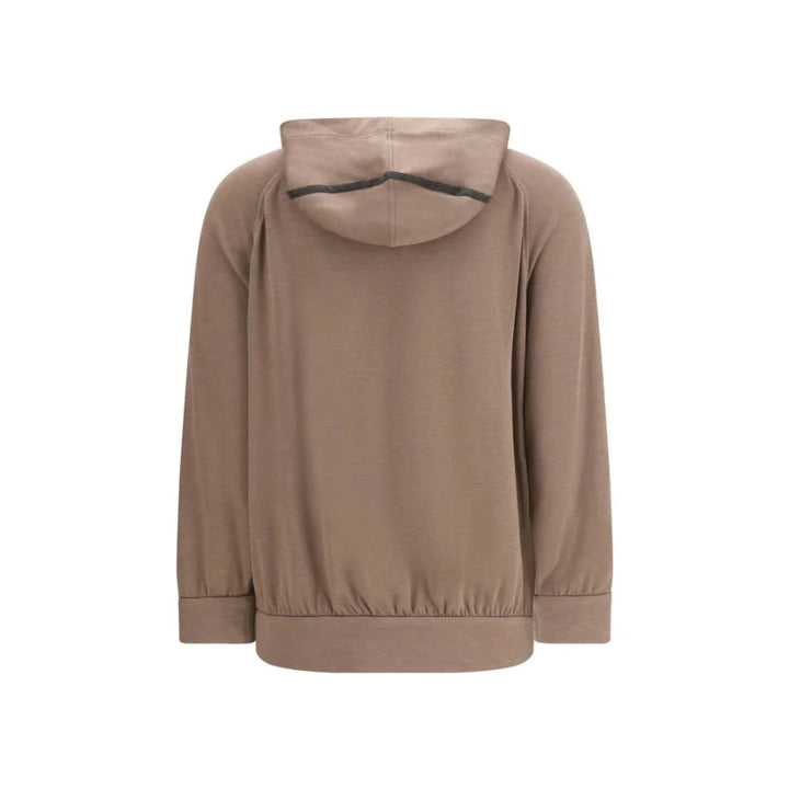 Brunello Cucinelli Brown Silk Sweatshirt