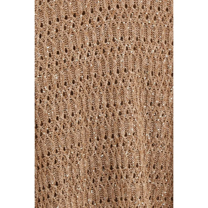 Brunello Cucinelli Brown Silk Sweatshirt