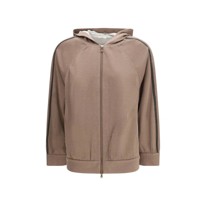 Brunello Cucinelli Brown Silk Sweatshirt