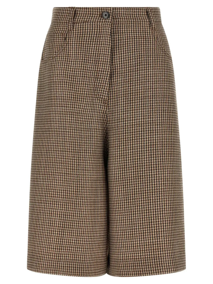 Brunello Cucinelli Brown Virgin Wool Bermuda Shorts