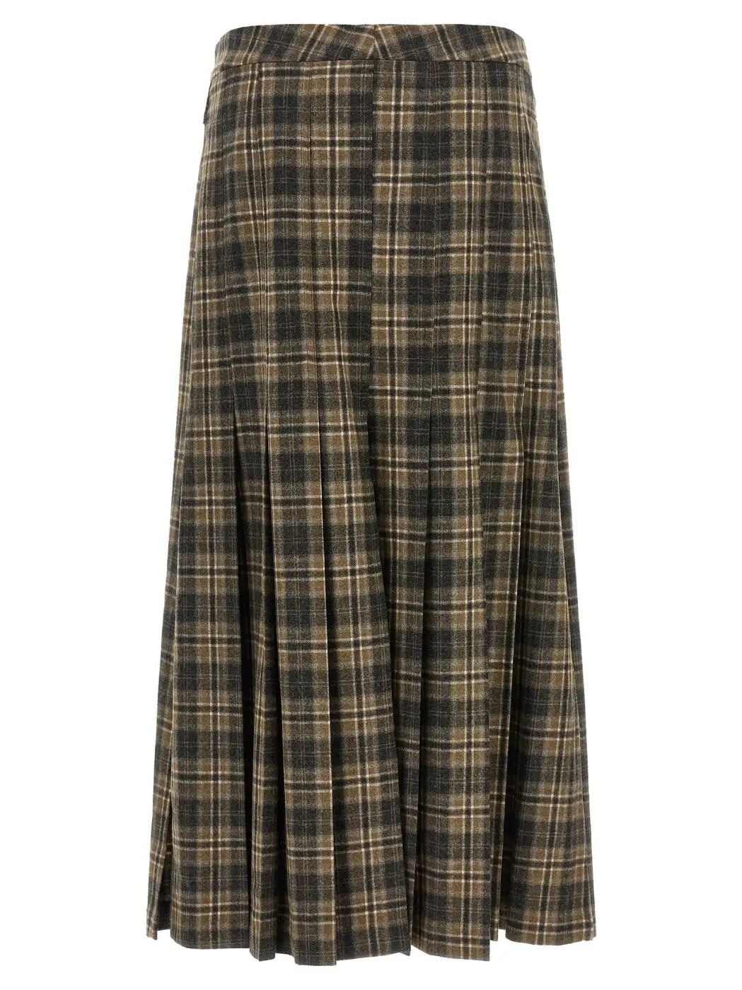 Brunello Cucinelli Brown Virgin Wool Mini Skirt