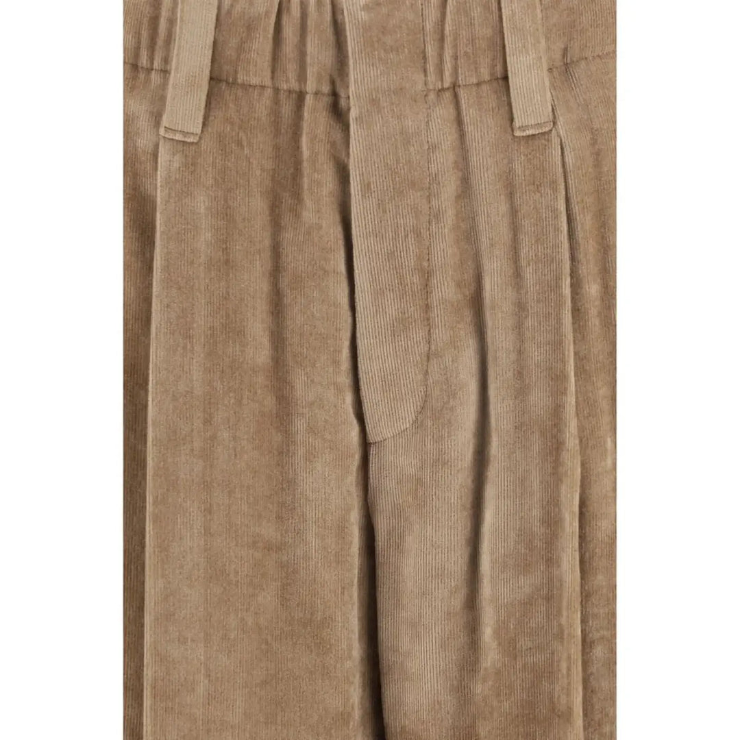 Brunello Cucinelli Brown Viscose Casual Pants