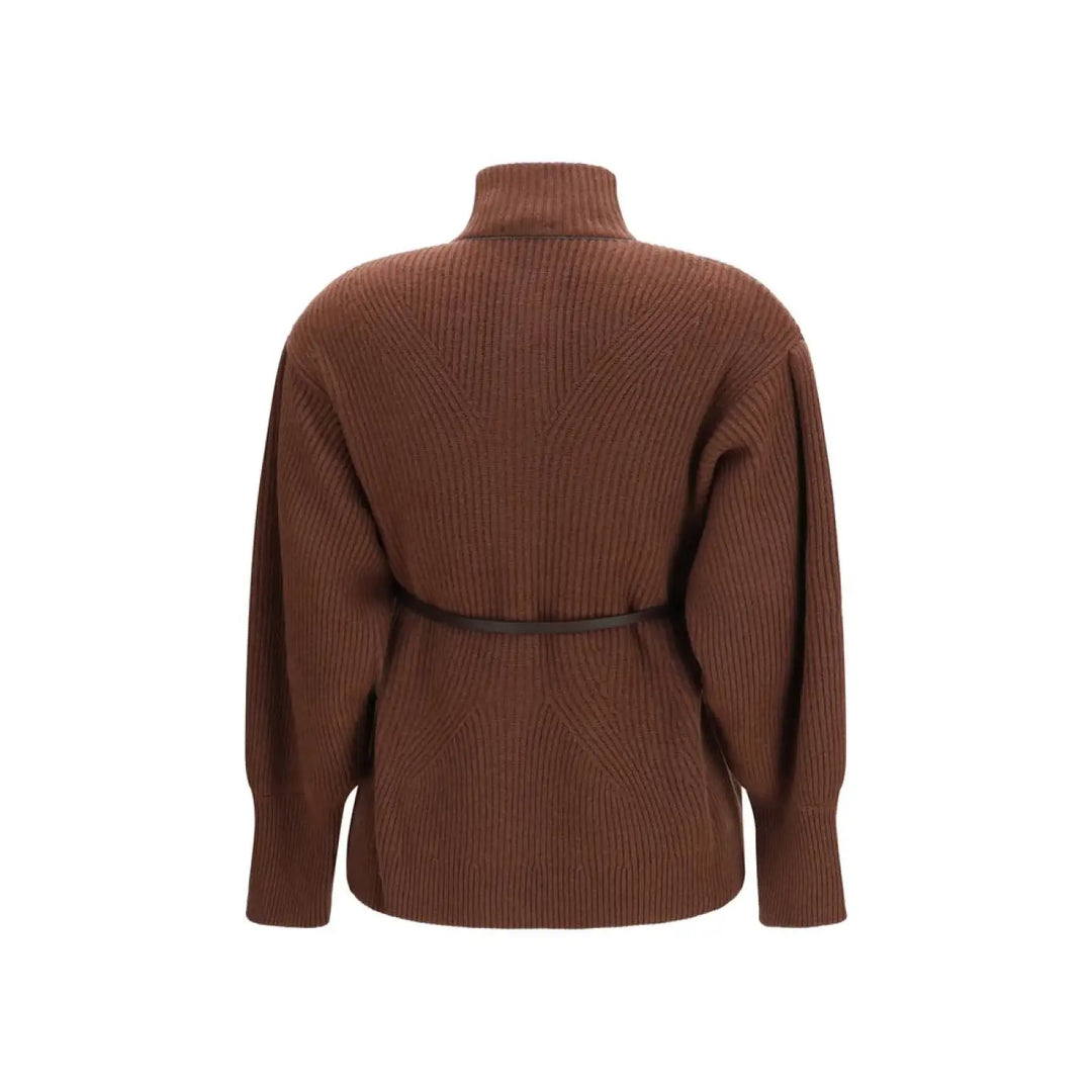 Brunello Cucinelli Brown Wool Oves Aries Cardigan