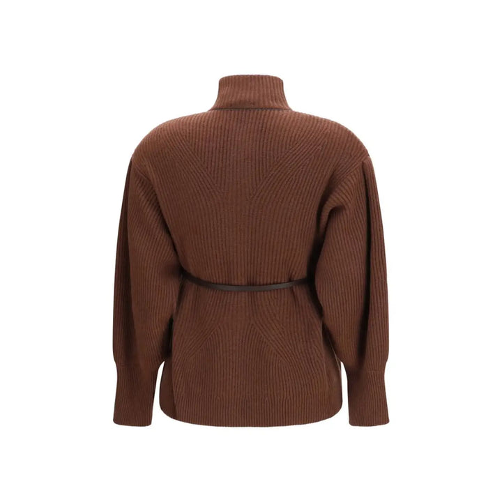 Brunello Cucinelli Brown Wool Oves Aries Cardigan