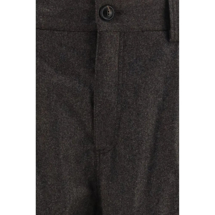 Brunello Cucinelli Brown Wool Oves Aries Cargo Pants