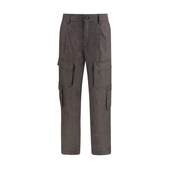 Brunello Cucinelli Brown Wool Oves Aries Cargo Pants