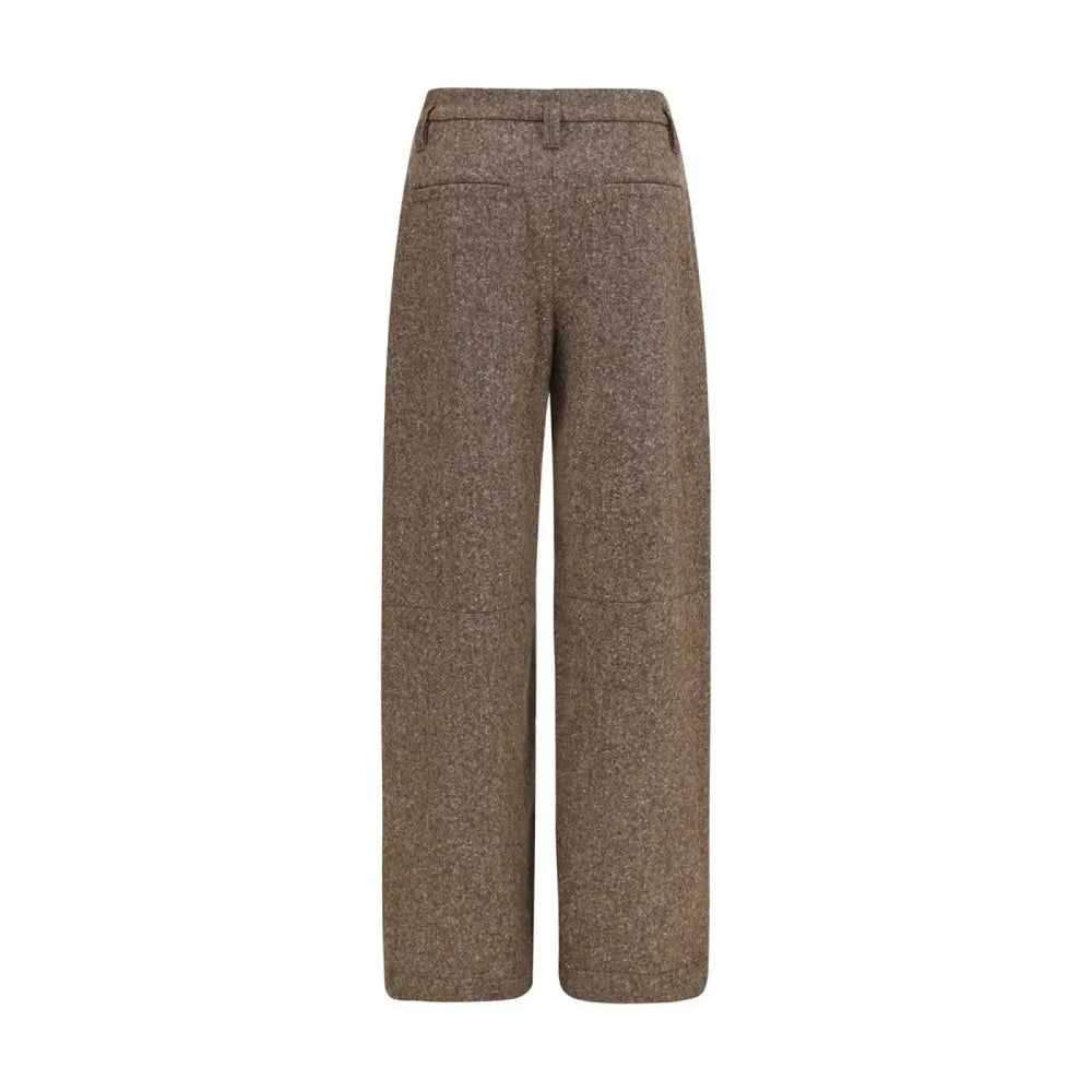 Brunello Cucinelli Brown Wool Oves Aries Casual Pants