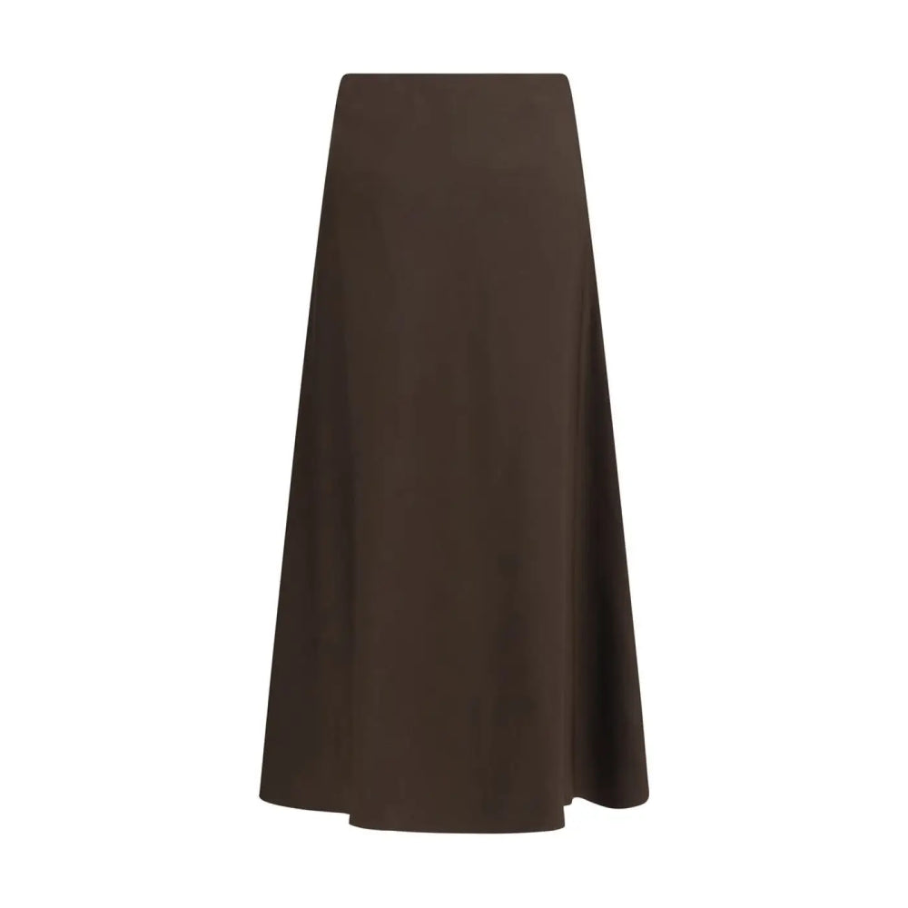 Brunello Cucinelli Brown Wool Oves Aries Midi Skirt
