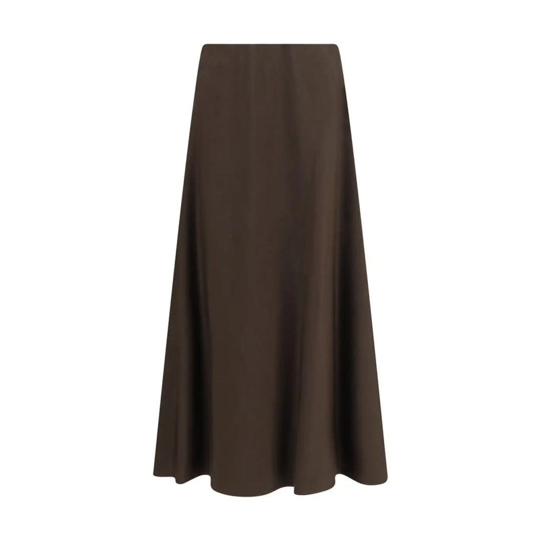 Brunello Cucinelli Brown Wool Oves Aries Midi Skirt