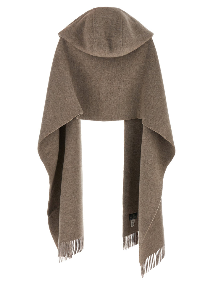 Brunello Cucinelli Brown Wool Scarf