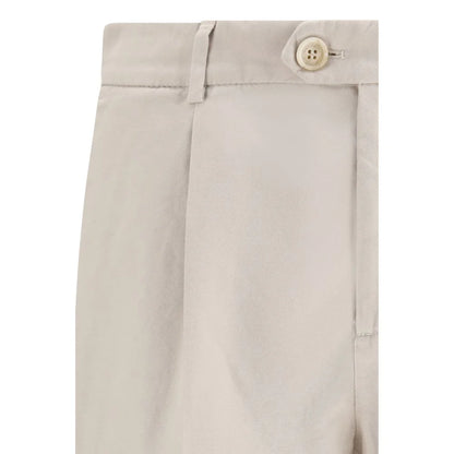 Brunello Cucinelli Cream Cotton Casual Pants