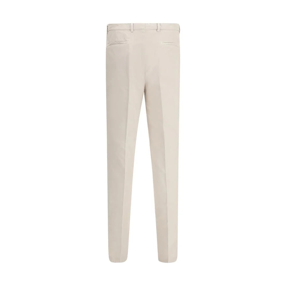 Brunello Cucinelli Cream Cotton Casual Pants