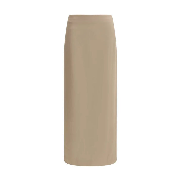 Brunello Cucinelli Gray Acetate Midi Skirt