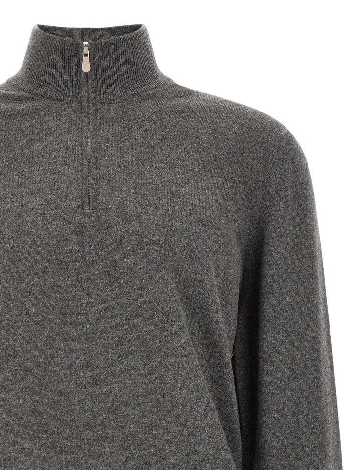 Brunello Cucinelli Gray Cashmere Cardigan