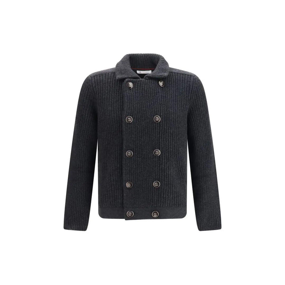 Brunello Cucinelli Gray Cashmere Cardigan