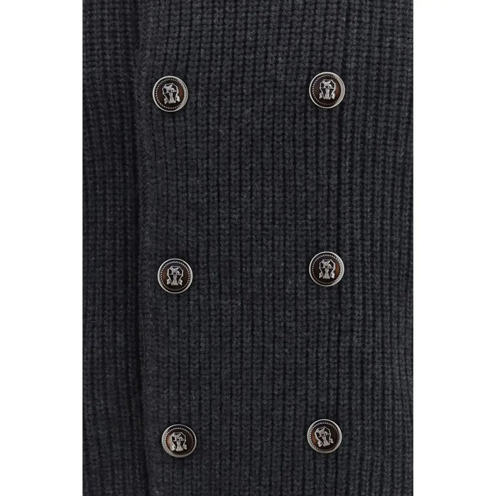 Brunello Cucinelli Gray Cashmere Cardigan