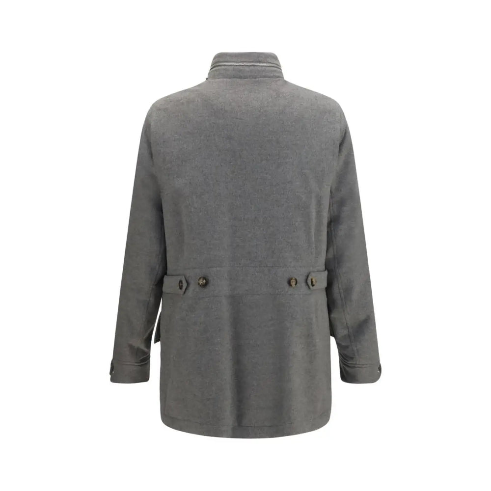 Brunello Cucinelli Gray Cashmere Full-length Jacket
