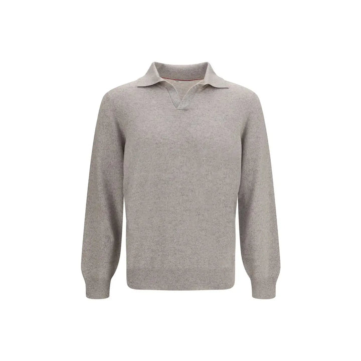 Brunello Cucinelli Gray Cashmere Sweatshirt
