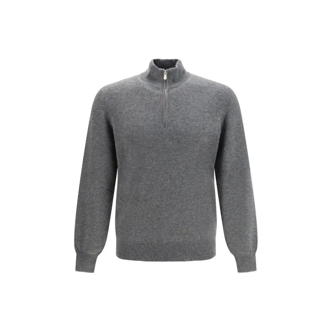 Brunello Cucinelli Gray Cashmere Sweatshirt