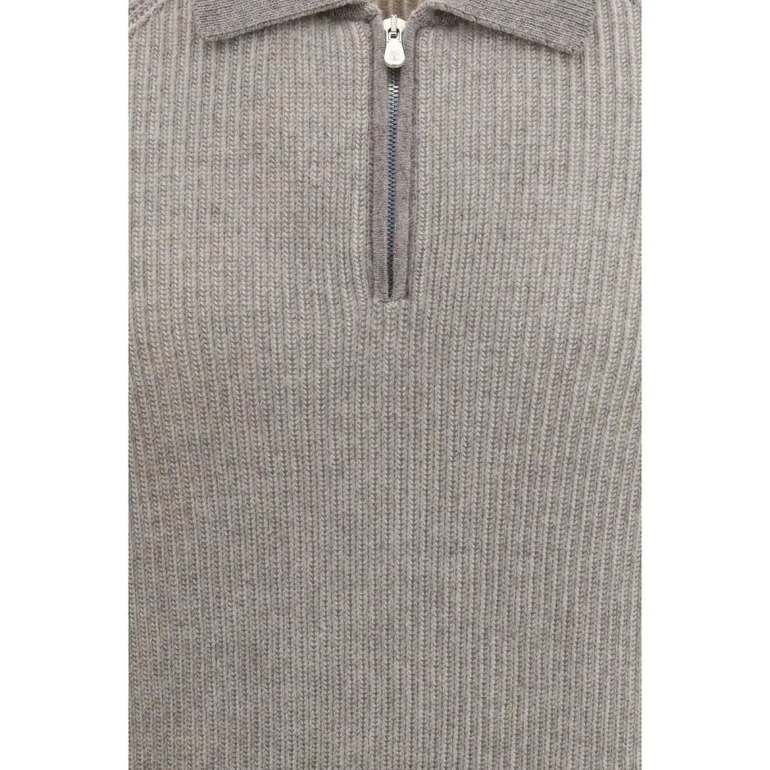 Brunello Cucinelli Gray Cashmere Sweatshirt