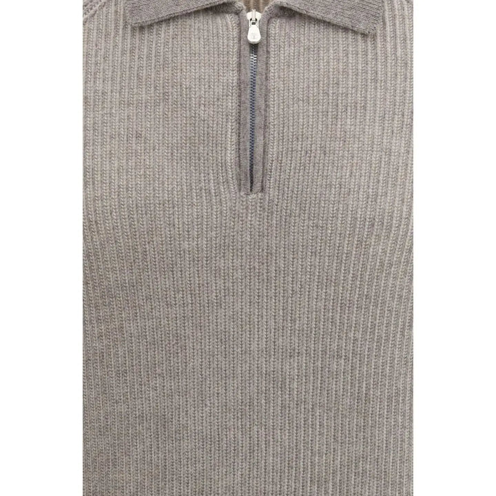 Brunello Cucinelli Gray Cashmere Sweatshirt