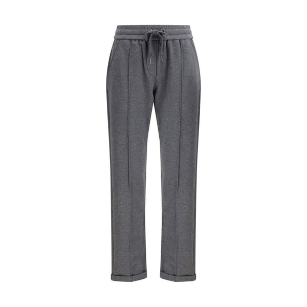 Brunello Cucinelli Gray Cotton Athletic Pants