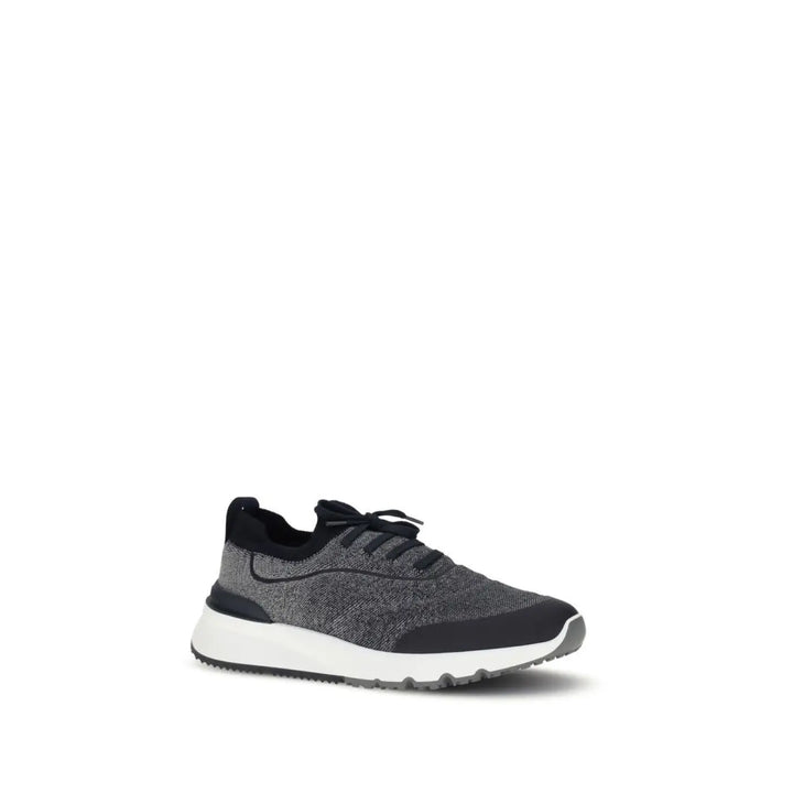 Brunello Cucinelli Gray Cotton Athletic Sneakers