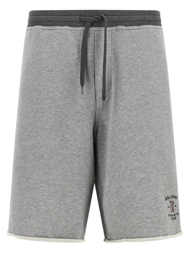 Brunello Cucinelli Gray Cotton Bermuda Shorts