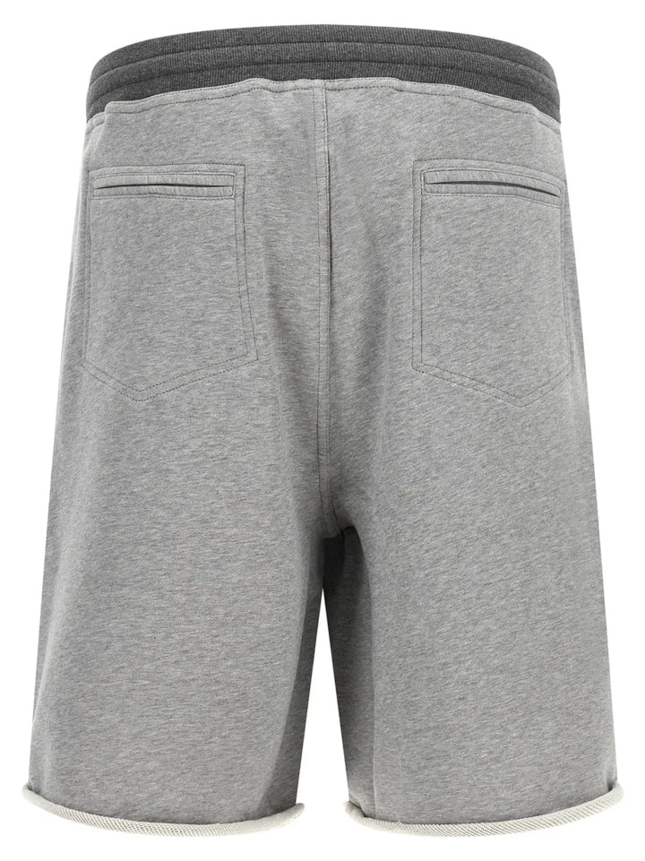 Brunello Cucinelli Gray Cotton Bermuda Shorts