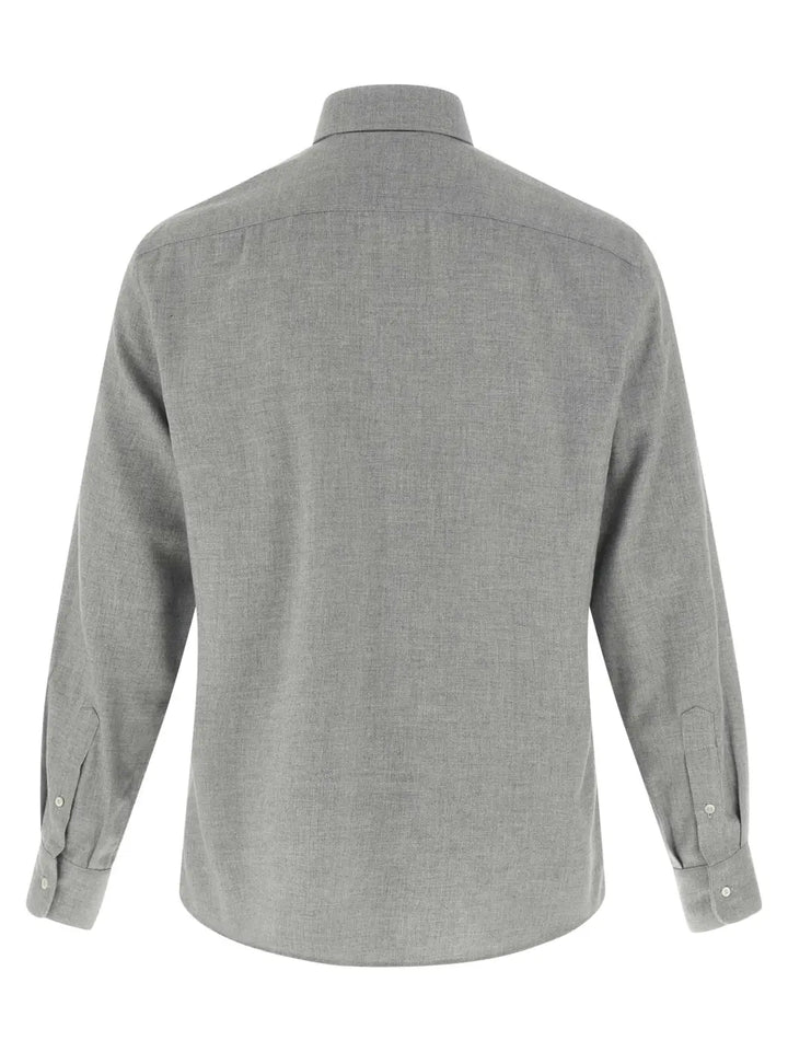 Brunello Cucinelli Gray Cotton Blouse